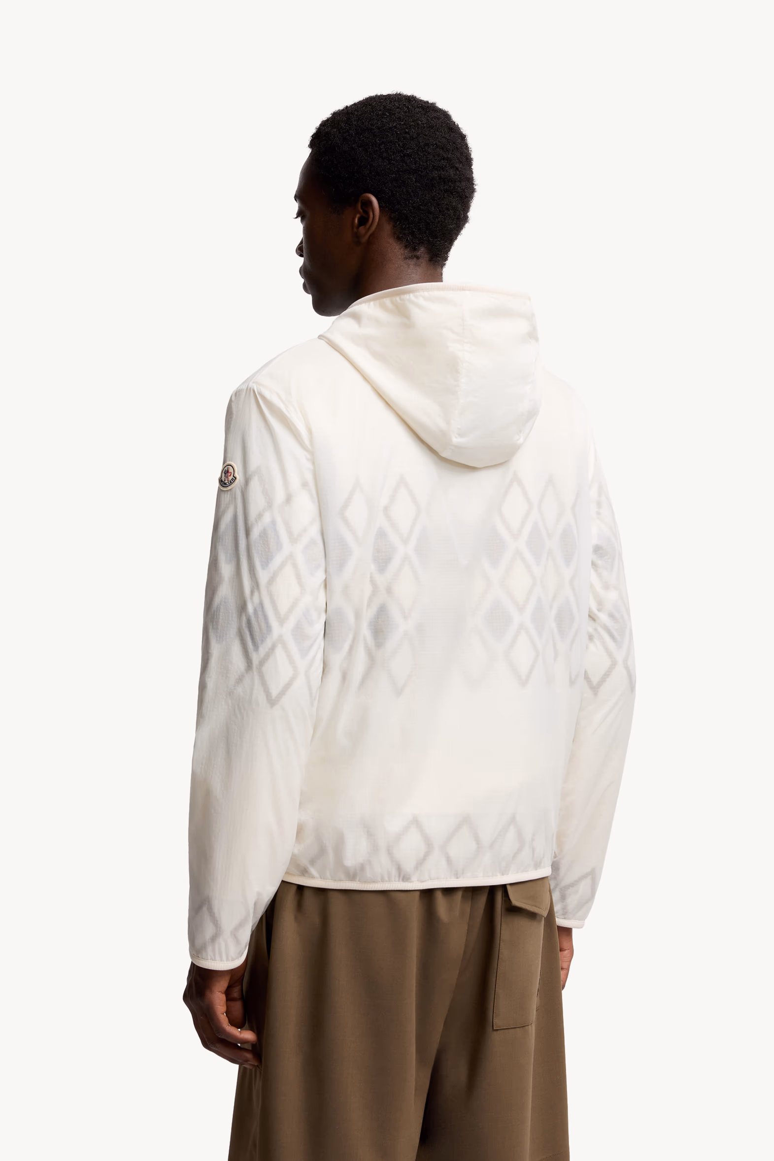 Reversible Wool Zip-Up Hoodie Men White & Green Moncler 5